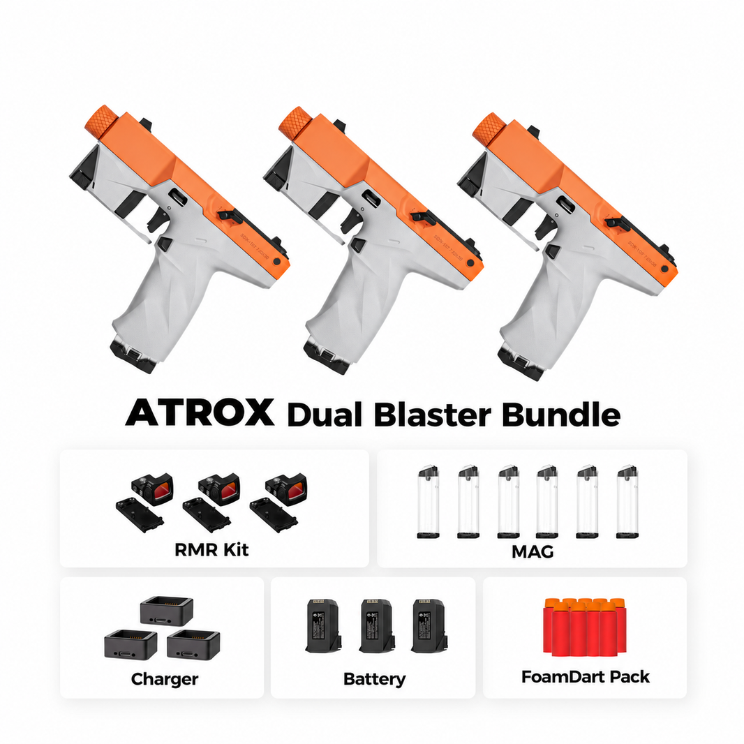 ATROX 3-Player Recreational Foam Dart Blaster Bundle